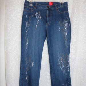 Vera Vera bootcut jeans size 8P 32x29 sequined very pretty